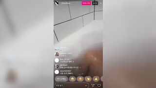 욕조에서 ㄲㅈ 이쁜년 인스타 라방 (1)