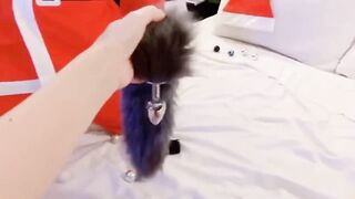 딜도 선물받고 웃는 모습이 예쁜 미녀 china