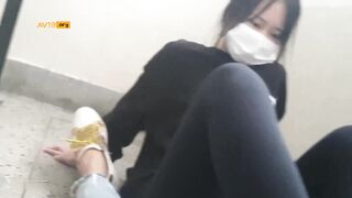 계단간단레깅스녀양말신고 풋잡딸 [얼공작]