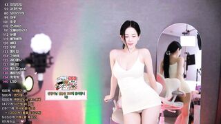 짧은 원피스 하얀 속바지 BJ아잉ㅈㅅ 뒷거울 korean bj