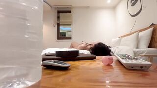 딸랑딸랑 목젖이 느껴진다