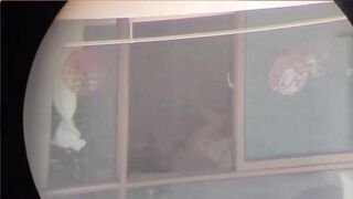 【窓の外】携帯電話の望遠鏡で自宅での日常生活、セックス、入浴を盗撮【部屋のオリジナルバージョン】 ipcam (7)