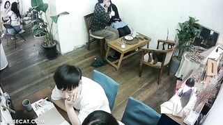 이쁜커플 카페에서 가슴만지기 CCTV