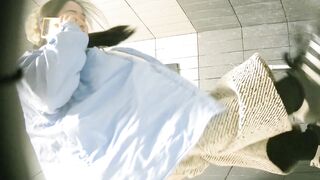 【トイレ撮影】パノラマ前後デュアルアングル 極上パイパン痴女（2）21V ipcam (7)