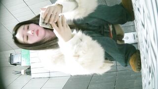 【厕拍】全景前后双角度 极品刮毛骚货21V[某房原版] ipcam (1)