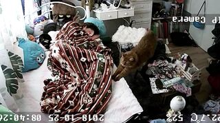 【民家】美少女k母親と入浴, 民家風呂覗き 桜色の乳首, 民家の湯 ipcam 24 (6)