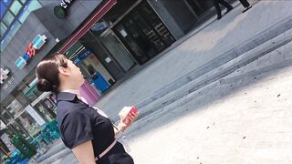 最高品質のバーゲン品、客室乗務員、ショッピングモールのノーパンで大きなお尻の夜市の美女たち ipcam 3 (26)