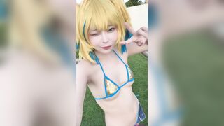 ファンに語りかけながら過激オナニーで抜かせるコスプレアイドル jav jvip 2 (1)