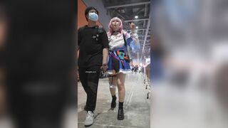 可愛い女の子の第五人格コスプレでDouyin動画を制作中…レーストリムの黄色い下着＋テーブル下からの視点 ipcam 3