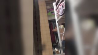【女子寮隠し撮り】女子校生が寮で着替えてお尻を洗っている、白くて柔らかい体が間近に ipcam