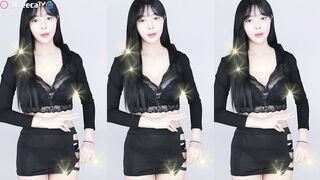 bj하은 티팬티 다 비치는 치마 + 시스루 브라 의상 하이라이트