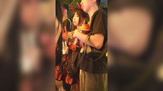 最高級ガーターストッキング痴女…CK下着見せつけ…ジェットコースターに乗って撮影して飛び立つ ipcam 3