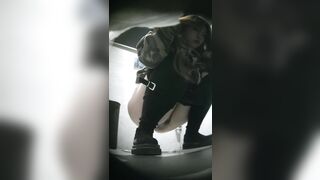 オンライン限定プレミア：【パノラマバートイレショット】黒ストッキングとハイヒールを履いた様々な美女が登場。4 toilet (8)