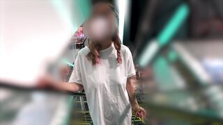 【超高画質】【前編】ノーブラおっぱい丸出し！！デカ乳・デカ尻のエロBODYギャルをじっくり堪能！ voyeur jp
