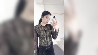 【TikTok特典】黒ストッキングを履いた極上熟女【セカンドシスター】ハイヒールと黒ストッキングでオナニーセックス china (9)