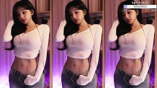 흰티 스키니 환장 하는몸매 BJㅅ밍 누나
