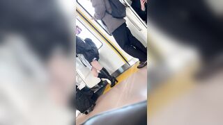 仲良し2人組のS級JK 風制服美女の対面エロ過ぎるミニスカ生脚 449 part1, 白パンティ見せてくださる原宿系S級美女 voyeur jp 2 (4)
