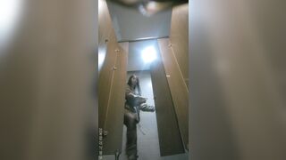 ✅新たに流出した█「悪魔の手」☛購入した█プレミアムトイレ写真「前景と背景」（モデル品質の黒ストッキング） toilet (24)