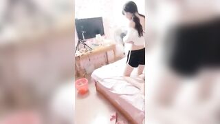 素人カップルハメ撮り動画集 6, 中華C Potato３P編②, 【無】中国の美少女姉妹のJDが男友達と生ハメ中出し3Pセックスをスマホで撮影 china (3)