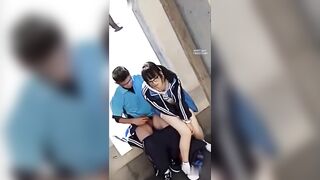 옥상에서 몰래 떡치는 학생커플 korean porn