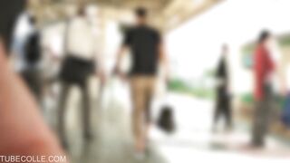 痴かん狂信者 #86【★4】激カワ上玉娘、激しく抵抗する手にチンコを触らせる斬新なセクハラに成功！降車後階段逆さまで後追い撮り voyeur jp