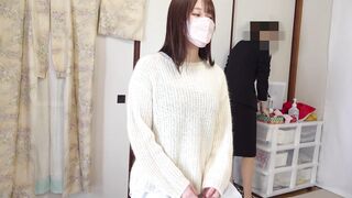 【2アングル】神乳全開で着付けをする女子大生 voyeur jp