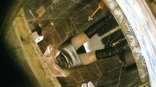 オンライン限定プレ​ミア公開：【パノラマ バー トイレショット】黒ストッキングとハイヒールを履いた様々な美女が登場。（16） toilet 03