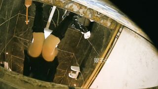 オンライン限定プレ​ミア公開：【パノラマ バー トイレショット】黒ストッキングとハイヒールを履いた様々な美女が登場。（16） toilet 06