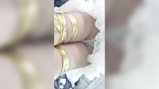[KFC] JK制服の可愛い女の子と親友がお買い物 — キュート＆スウィートスタイル — ライトグレーのショーツ（前後アングル） ipcam 2