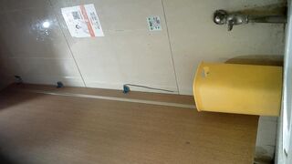 パノラマ正面ショット：空の切れ目から見える、若々しく、繊細で、ピンク色に輝く、優しい一瞥の数々（2） toilet 2 (2)