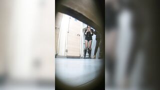 【アップロード依頼】█マジックハン​ド█ プレミアムCP「女神タイプの黒ストッキング無毛」絶世の美少女20V toilet 3 01