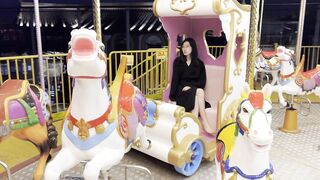[Ximeng] 脚長な後輩「Sese」 — 新作リリース：Day & Night — 遊園地＆エレベーター露出 china 3 02
