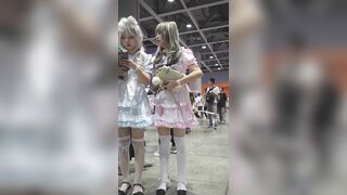 蓝色制服过膝袜cos小姐姐..半蹲拍照被CD浅绿内 ipcam 2