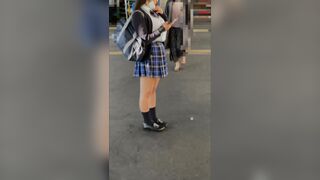 [乗車記録50吐息音声有]青チェ女子校生...紫紐パンのマシュマロ爆乳ちゃん jvip