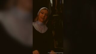 BigTittyGothEgg Blowjob Nun Role Play OnlyFans Video Leaked - Leak