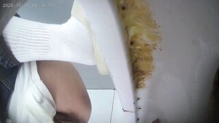 【最高画質トイレショット】大学寮シリーズ：排便アルバム - 15時間、女子学生200人以上 toilet 1 01-120526