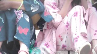 digi-tents 浴衣のJ●っ子二人・・純白パンツが丸見え！ voyeur jp 160526