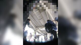 某雑誌の読モＪＤ 逆さ前屈みパンチラ＆声掛け 顔あり voyeur jp 160526