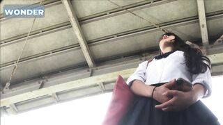 【顔出しJK】ストーカー2日目で逃げられた voyeur jp 160526 01