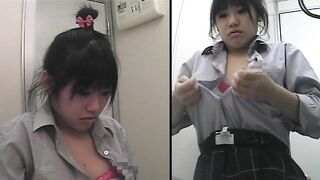 初流出【てくの塾着替え盗撮K1057K】いちはちゃんおっぱい丸撮り voyeur jp 170526