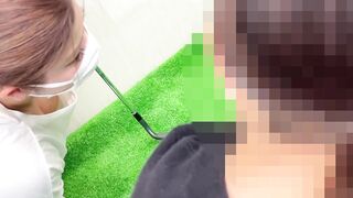 ゴルフレッスン⑨胸チラ 美人お姉さんが ゆるすぎデス マン肉見えてますよ voyeur jp